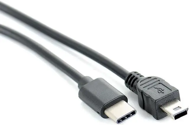 Alt view image 2 of 5 - 1pc USB Type-c to Mini USB Cable USB-C Male to Mini-B Male Converter Adapter Lead Data Cable 30cm