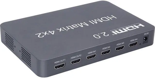 Alt view image 4 of 4 - hdmi matrix switcher 4k 4x2 HDMI Matrix Switch Splitter EDID at 30Hz Full HD 1080P with IR Remote Control Switch