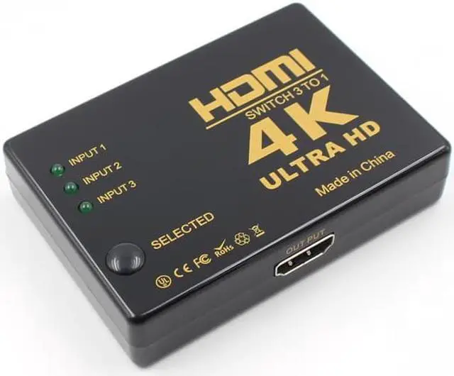 Alt view image 4 of 6 - 3 In 1 Port Switch Hub Premium Account Remote Control Auto Switch 1080P HD Video HDMI-compatible Output Up to 250MHz Splitter