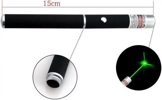 Alt view image 5 of 5 - Military High Power 5mW 532nm Green Laser Pointer Pen Visible Beam Light Lazer