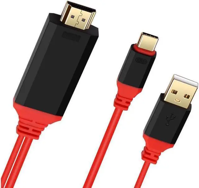 Alt view image 2 of 7 - USB3.1 Type-C to HDMI 4k 2k HDTV Cable Adapter(6.6FT) Plug and Play for MacBook/ Samsung Galaxy Note 8/S8/S9