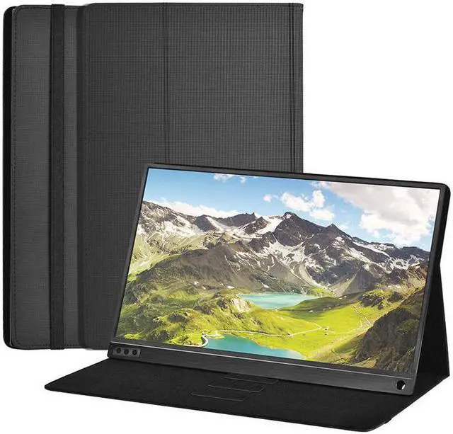 Main image of 15.6" IPS 1920x1080 Full HD Portable Monitor 1080p HDR with Speaker, TYPE C, HDMI, Micro USB Ports, Leather Case for PS4, Xbox One, Switch, Phone, Car Video, Industrial and Medical Display etc.