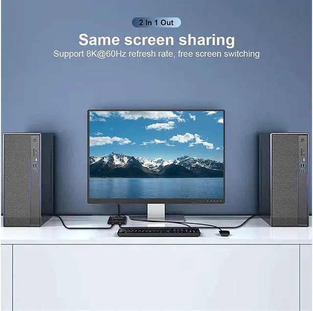 Alt view image 7 of 7 - CableDeconn USB-C USB3.1 Type-C 8K Switch Bi-Direction Adapter 8K@30Hz 4K@120Hz Power Delivery 100w 10Gbps Data Transfer Multi-Function Splitter Converter Cable for Multiple USB-C Sources and Displays