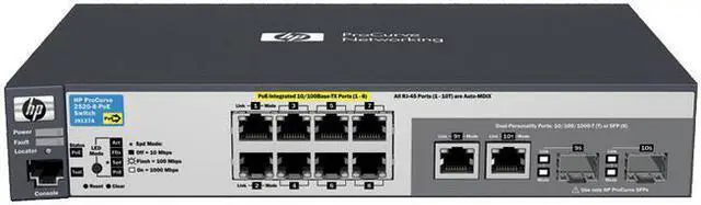 Alt view image 2 of 2 - HP J9137A ProCurve 2520-8-PoE Ethernet Switch