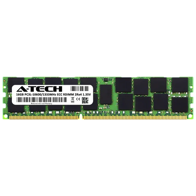 Alt view image 2 of 2 - (NOT FOR HOME PC!) 16GB DDR3 PC3-10600R ECC RDIMM Replacement for Hynix HMT42GR7AFR4A-H9 Memory RAM