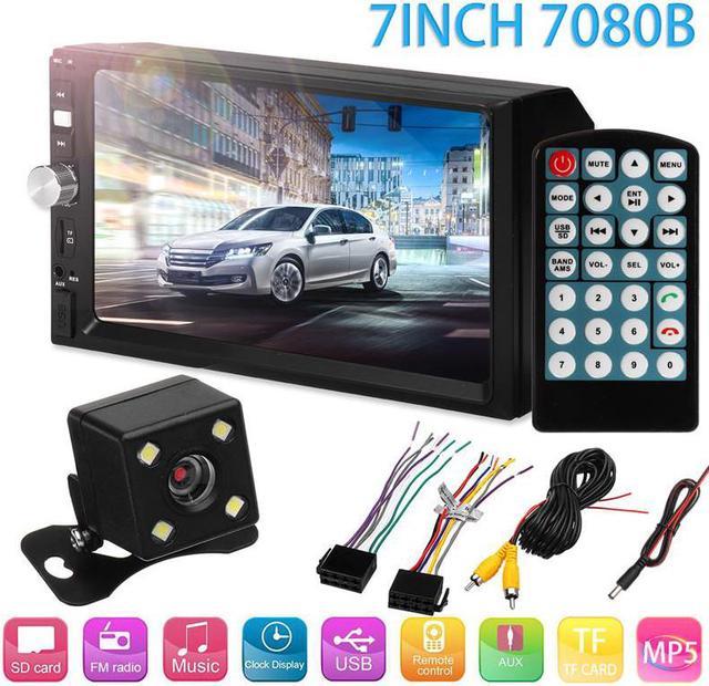 Camera 7" Double 2DIN Car SUV MP5 Player Bluetooth Touch Screen Stereo Radio HD