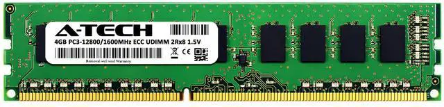 Alt view image 2 of 2 - (NOT FOR HOME PC!) 4GB DDR3 PC3-12800 ECC UDIMM (Replacement for Hynix HMT351U7EFR8C-PB) Memory RAM