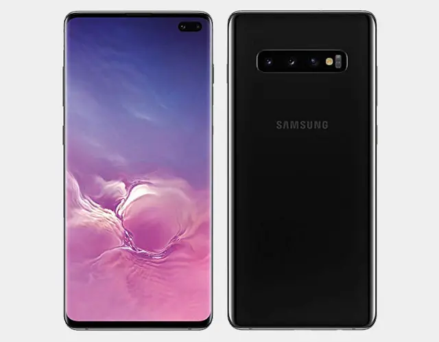 Alt view image 6 of 8 - Samsung Galaxy S10+ G975 128GB Unlocked GSM LTE Phone with Triple 12 MP + 12 MP + 16 MP Rear Camera - Prism Black (International Version)