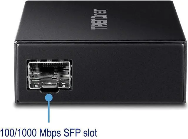 Alt view image 5 of 13 - TRENDnet 1000BASE-T to SFP Fiber Media Converter, Gigabit Ethernet to SFP Media Converter, 4Gbps Switching Capacity, TFC-GSFP