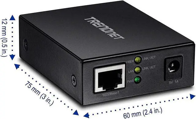 Alt view image 4 of 13 - TRENDnet 1000BASE-T to SFP Fiber Media Converter, Gigabit Ethernet to SFP Media Converter, 4Gbps Switching Capacity, TFC-GSFP