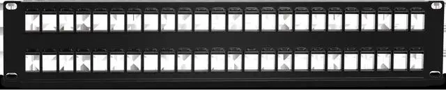 Alt view image 5 of 5 - TRENDnet 48-Port Blank Keystone 2U HD Patch Panel, 2U 19 Rackmount Housing, HD Keystone Network Patch Panel, Recommended With TC-K25C6 & TC-K50C6 Cat6 Keystone Jacks (Sold Separately), Black, TC-KP48