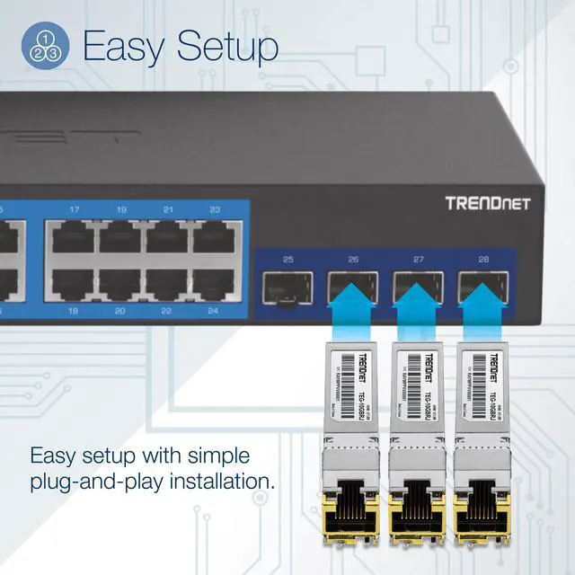 Alt view image 5 of 8 - TRENDnet TEG-10GBRJ, 10G RJ-45 Copper SFP+ Module