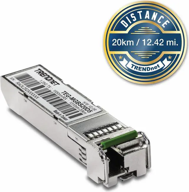 Alt view image 4 of 6 - TRENDnet SFP Dual Wavelength Single-Mode LC Module