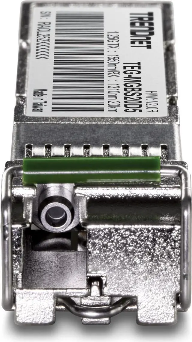 Alt view image 7 of 7 - TRENDnet SFP to RJ45 Dual Wavelength Single-Mode LC Module,TEG-MGBS20D5, Must Pair w/TEG-MGBS20D3 or a Compatible Module, Up to 20 km (12.4 Miles),Bi-Directional(WDM)SFP,Lifetime Protection,1550/1310
