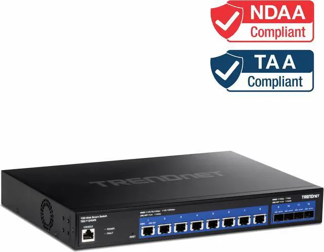 Main image of TRENDnet TEG-7124WS,12-Port 10G Web Smart Switch