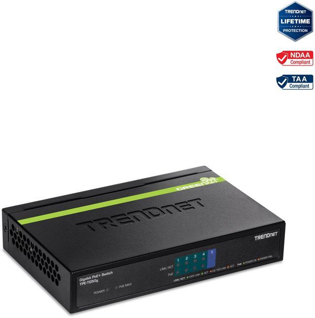 Main image of TRENDnet TPE-TG50g 5-port Gigabit PoE+ Switch