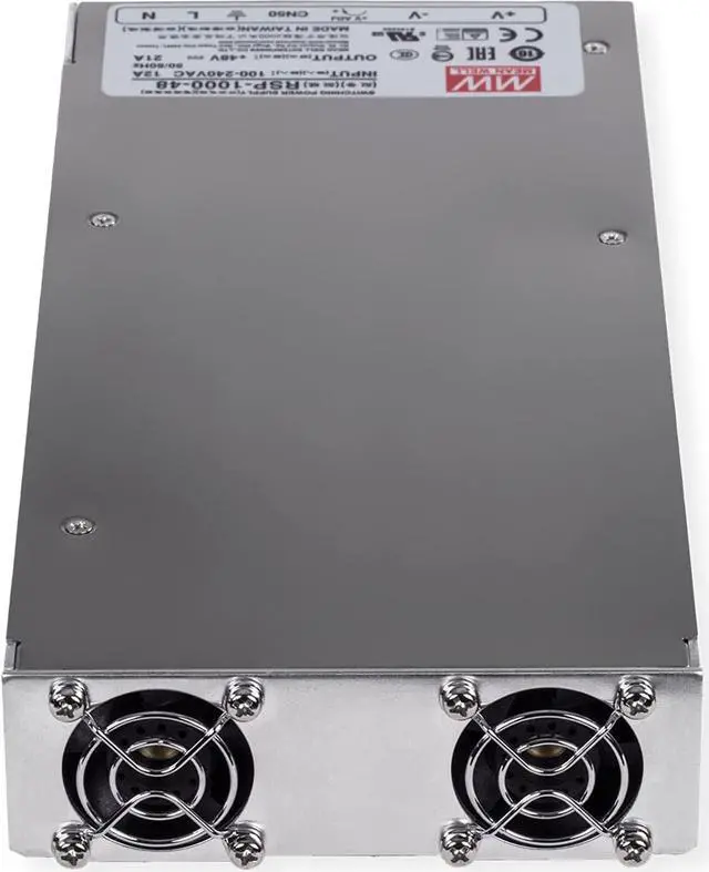 Alt view image 3 of 5 - TRENDnet 1000W, 48V DC, 21A AC to DC Industrial Power Supply with PFC Function, TI-RSP100048, Compatible with 4U 19 Rackmount TI-R4U (Sold Separately), Built in DC Fans, UL 508 Approved