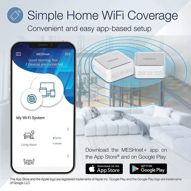 Alt view image 2 of 20 - TRENDnet AC1200 WiFi EasyMesh Remote Node, App-Based Setup Utility, Seamless WiFi Roaming, Beamforming,Supports 2.4GHz and 5GHz Devices, TEW-832MDR, White