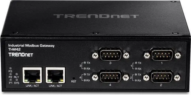 Alt view image 6 of 7 - TRENDnet TI-M42, 4-Port Industrial Modbus Gateway