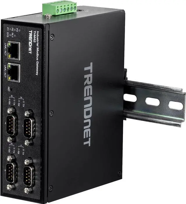 Alt view image 3 of 7 - TRENDnet TI-M42, 4-Port Industrial Modbus Gateway