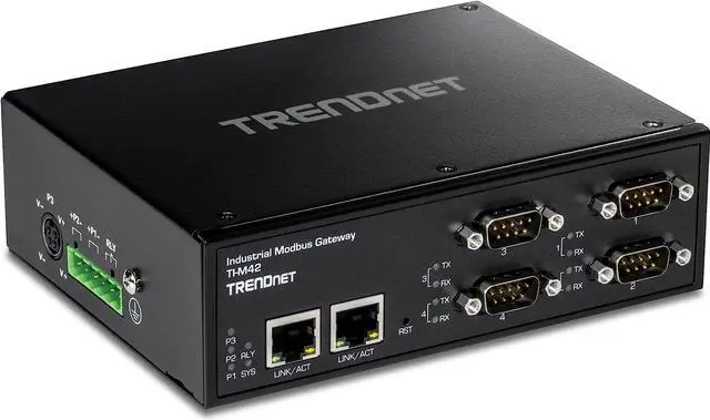 Alt view image 2 of 7 - TRENDnet TI-M42, 4-Port Industrial Modbus Gateway