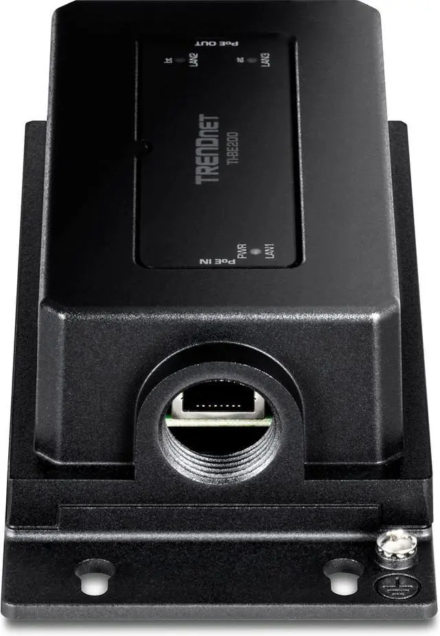 Alt view image 4 of 5 - TRENDnet 2-Port Industrial Outdoor Gigabit PoE++ Extender, Extends PoE++ Connection up to 200m (656 ft.) for up to 2 Devices, TI-BE200
