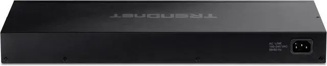 Alt view image 3 of 3 - TRENDnet 26-Port Gigabit PoE+ Switch, 24 x 30W PoE+ Ports, 2 Gigabit SFP Slots, 380W PoE Budget, 52Gbps Switching Capacity, 1U 19" Rack Mountable, Lifetime Protection, Black, TPE-TG262