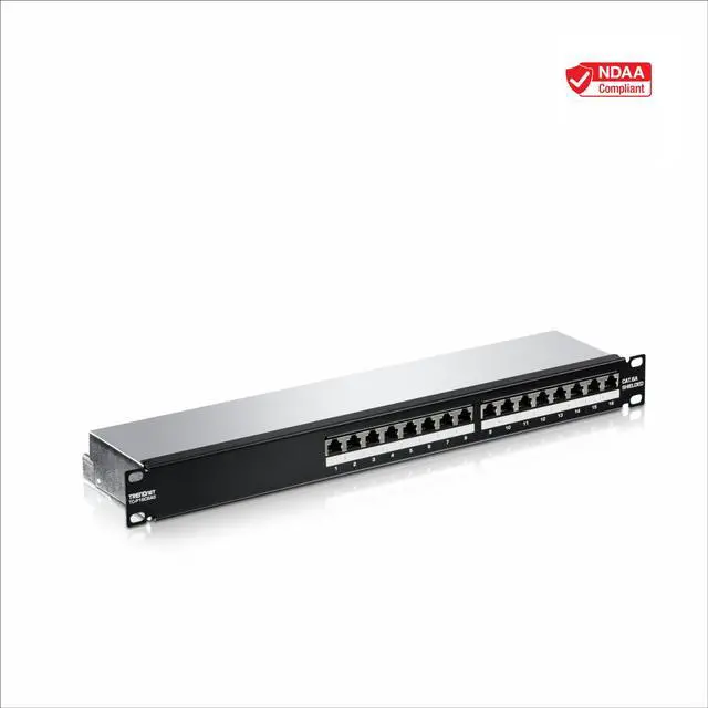 Alt view image 2 of 20 - TRENDnet TC-P16C6AS (V1.0R) 16-Port Cat6A Shielded 1U Patch Panel