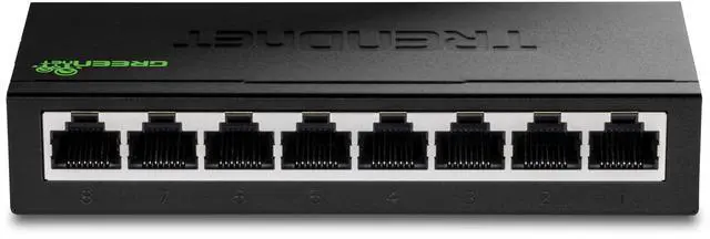 Alt view image 5 of 7 - TRENDnet 8-Port Unmanaged Gigabit Switch, TEG-S80G, Desktop Ethernet Metal Switch, Ethernet Splitter, Fanless,16Gbps Switching Capacity, Plug & Play, Lifetime Protection, Black