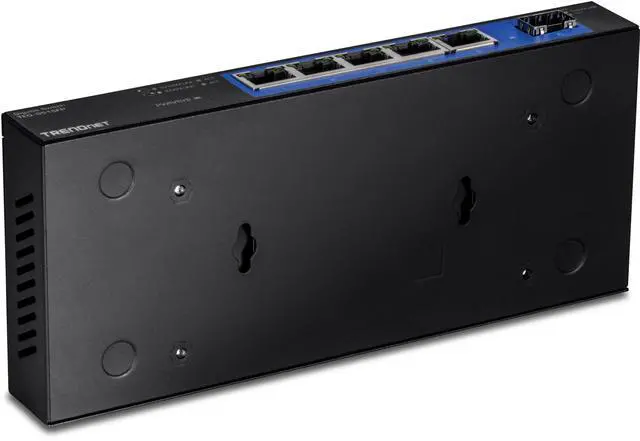 Alt view image 6 of 7 - TRENDnet TEG-S51SFP, 5-Port Gigabit Compact Metal Desktop Switch with Gigabit SFP Slot, Fanless Design, Wall Mountable, TEG-S51SFP