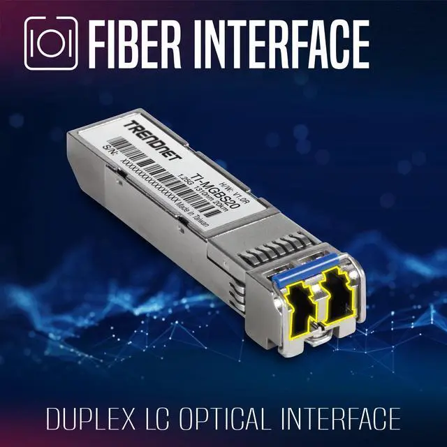 Alt view image 2 of 10 - TRENDnet TI-MGBS20, 1000Base-LX Industrial SFP Single- Mode LC Module (20km), Lifetime Protection