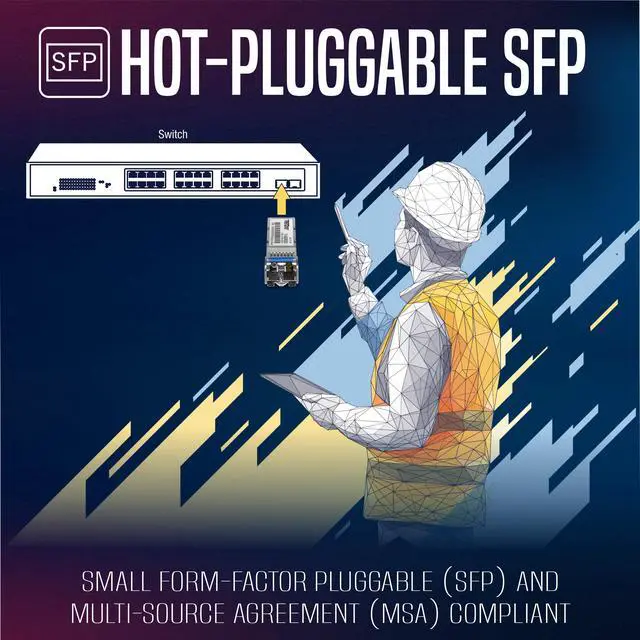 Alt view image 4 of 10 - TRENDnet TI-MGBS20, 1000Base-LX Industrial SFP Single- Mode LC Module (20km), Lifetime Protection