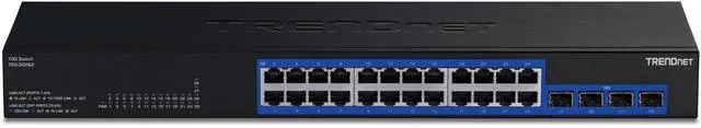 Alt view image 4 of 6 - TRENDnet TEG-30262 28-Port Gigabit Switch with 4 x 10G SFP+ Ports