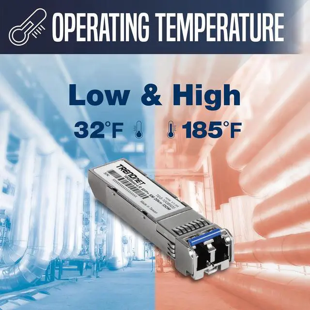 Alt view image 8 of 16 - TRENDnet TEG-10GBS20, SFP+ Single Mode LC Module (20km), Lifetime Protection