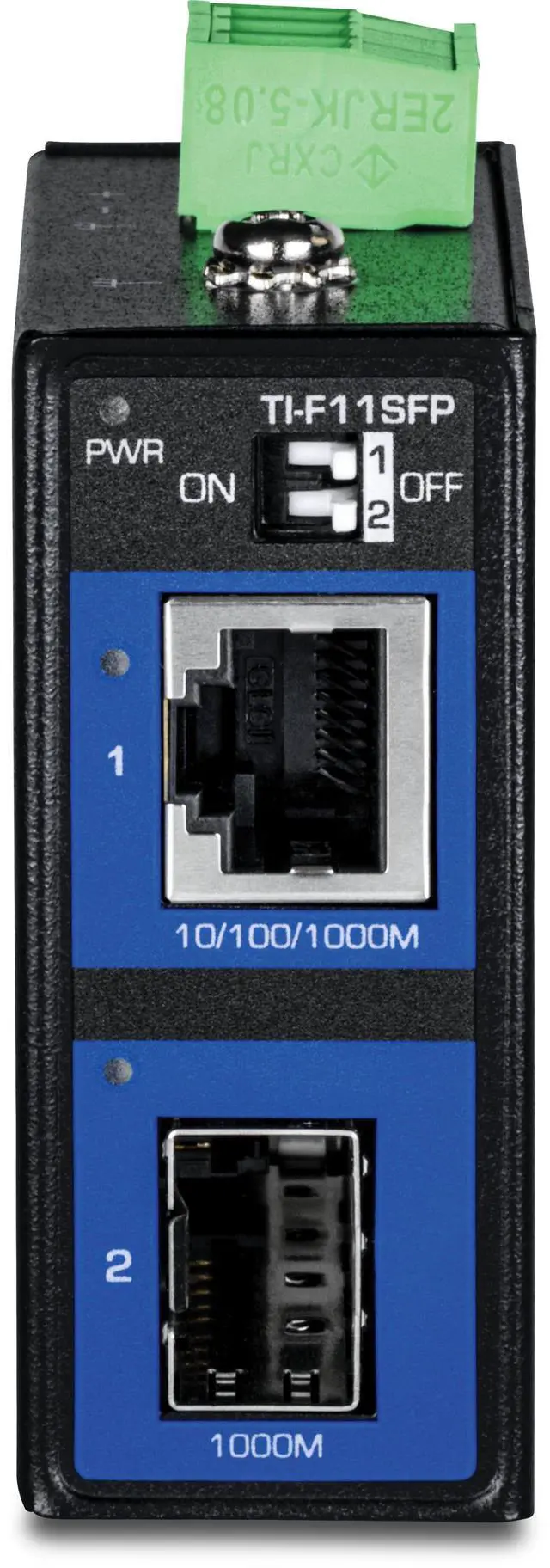 Alt view image 4 of 6 - TRENDnet Industrial 100/1000Base-T to SFP Media Converter, TI-F11SFP, IP50 Rated, NDAA TAA Compliant, 1 x Gigabit Ethernet Port,  1 x SFP Port, DIP Switches Control Link Fault Pass Through