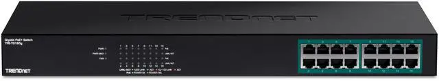 Alt view image 5 of 6 - TRENDnet TPE-TG160g 16-port GREENnet Gigabit PoE+ Switch (250W)