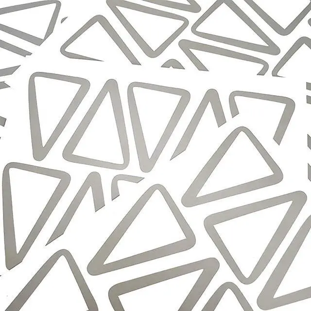 Alt view image 4 of 7 - Vieli Arte Grey Transparent Triangles Hand Drawn Wall Vinyl Sticker Decal Decor Nursery 60 pcs Adhesive Tribal Triangle for Kids Baby Bedroom Decoration Grey