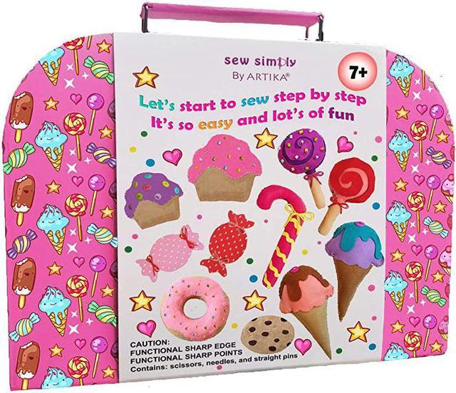 Sewing KIT for Kids YumYummy Kids Sewing kitThe Most WideRanging Children  Sewing Kit DIY Craft for KidsSewing Supplies Booklet of Cutting Stencil  Shapes for The First Step in Sewing 