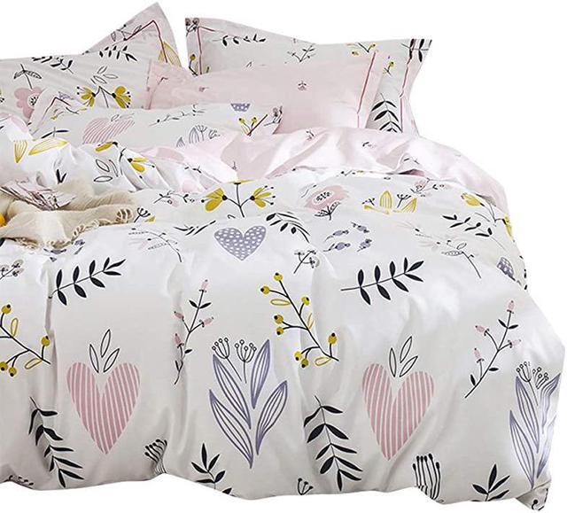 MOTNTD Floral Duvet Cover Twin Soft Cotton Bedding Set Twin Aesthetic  Shabby Chic Girls Flower Pattern Duvet Cover Set 3 Piece Breathable Garden  Botanical Comforter Cover with 2 Pillowcases - Yahoo Shopping