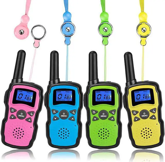 Main image of Walkie Talkies for Kids 4 PacksTwo Way Radio Family Talkabout for Adults Long RangeOutdoor Camping Fun Toys Birthday Present Xmas Gifts for 3 4 5 6 7 8 9 10 Year Old Girls Boys No Battery