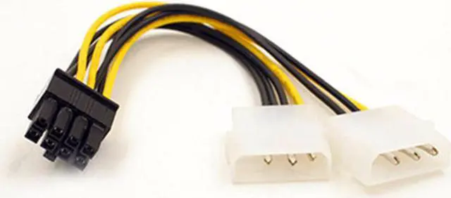 Alt view image 2 of 5 - 10PCS 18cm 8Pin To Dual 4Pin Video Card Power Cord Y Shape 8 Pin PCI Express To Dual 4 Pin Molex Graphics Card Power Cable
