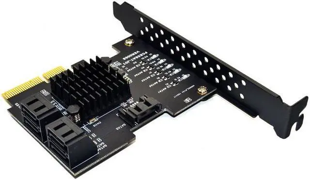 Main image of Weastlinks PCIE PCI-E to 5 ports SATA 3.0 expansion Card 4X Gen 3 PCI express 5 SATA Adapter SATA 3 Converter with Heatsink for HDD