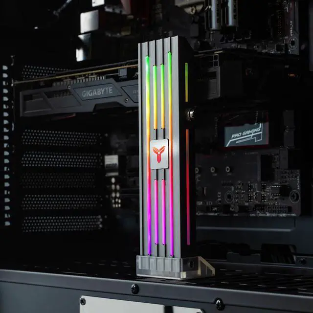 Alt view image 2 of 7 - Weastlinks Graphics card frame 3pin 5V ARGB lighting effect motherboard synchronization magnesium aluminum alloy fixed adjustment