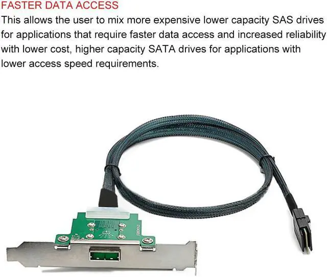 Alt view image 5 of 7 - Weastlinks SFF-8088 to SFF-8087 Server Power Cable Sff-8087 Computer Hard Drive Data Transfer Cable 1m
