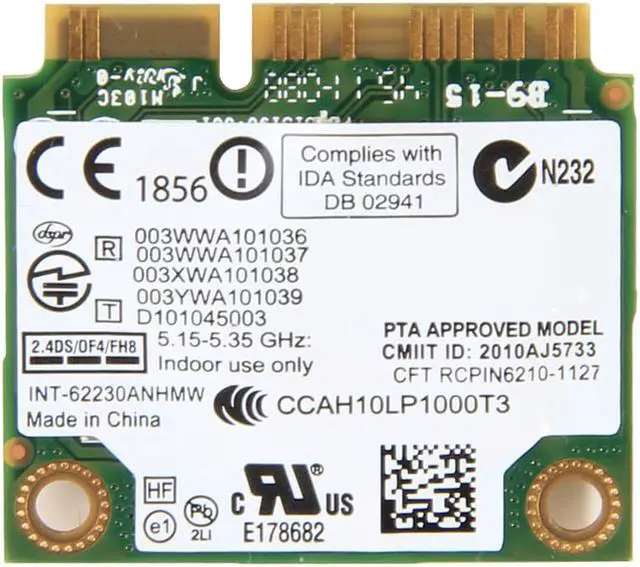 Alt view image 6 of 6 - Weastlinks Dual band 300Mbps For Intel 62230ANHMW Advanced-N 6230 2.4G 5GHZ WiFi+BT3.0 Mini PCI-e Bluetooth Wireless card