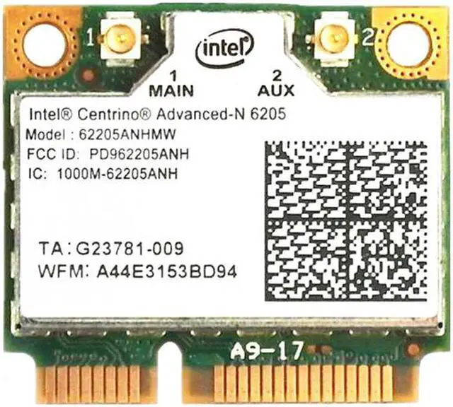 Main image of Weastlinks 2.4G/5GHz Wireless Adapters for Intel Centrino Advanced-N 6205 62205AN 62205ANHMW 300Mbps Half Mini PCI-E WiFi Card 802.11n