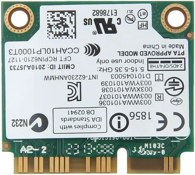 Alt view image 2 of 6 - Weastlinks Dual band 300Mbps For Intel 62230ANHMW Advanced-N 6230 2.4G 5GHZ WiFi+BT3.0 Mini PCI-e Bluetooth Wireless card