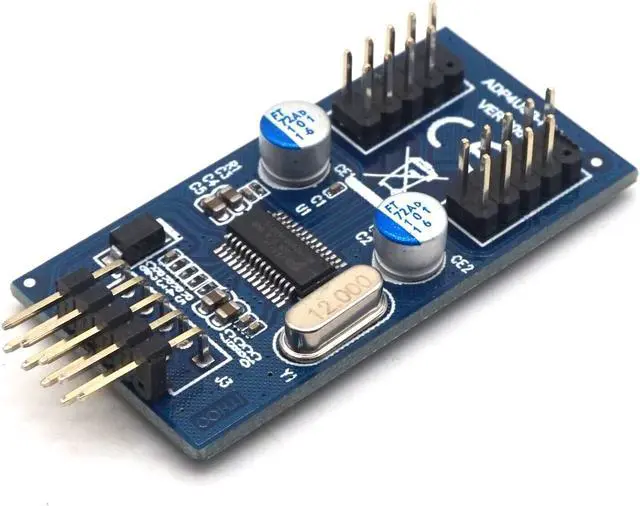 Alt view image 2 of 7 - Weastlinks 9pin USB header Male 1 to 2 / 4 Female Extension Cable Card Desktop 9-Pin USB HUB USB 2.0 9 pin Connector Adapter Port Multiplier