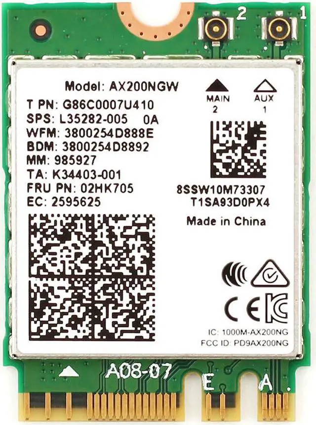 Alt view image 2 of 6 - Weastlinks Dual band 2.4Gbps 802.11ax WiFi6 Desktop Kit AX200 Bluetooth 5.1 Wifi Card 2.4G/5Ghz MU-MIMO AX200NGW Adapter Antenna