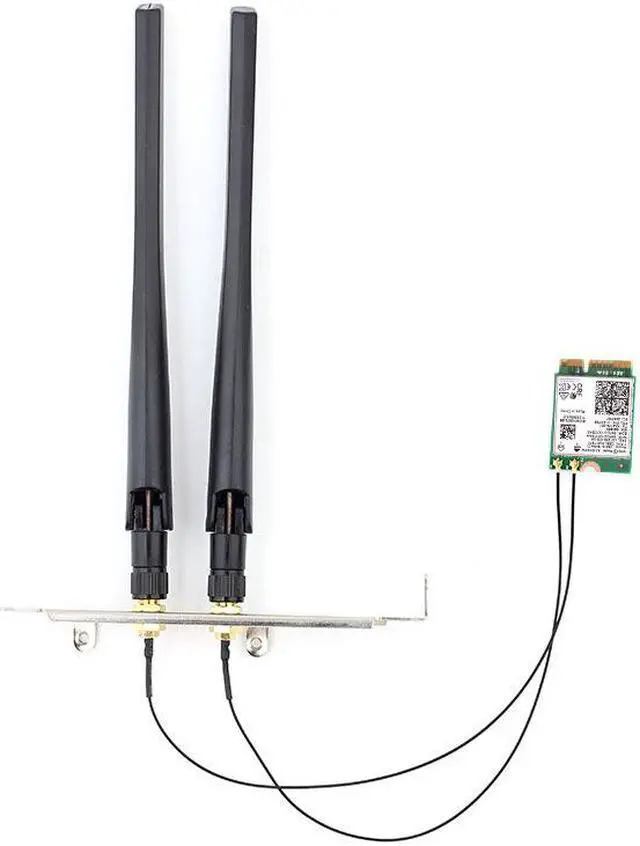 Alt view image 7 of 7 - Weastlinks 3000Mbps Bluetooth 5.0 Wireless AX201NGW Wifi Desktop Kit Antenna For NGFF/M.2 CNVIo2 Intel AX201 Wi-Fi6 Network Card